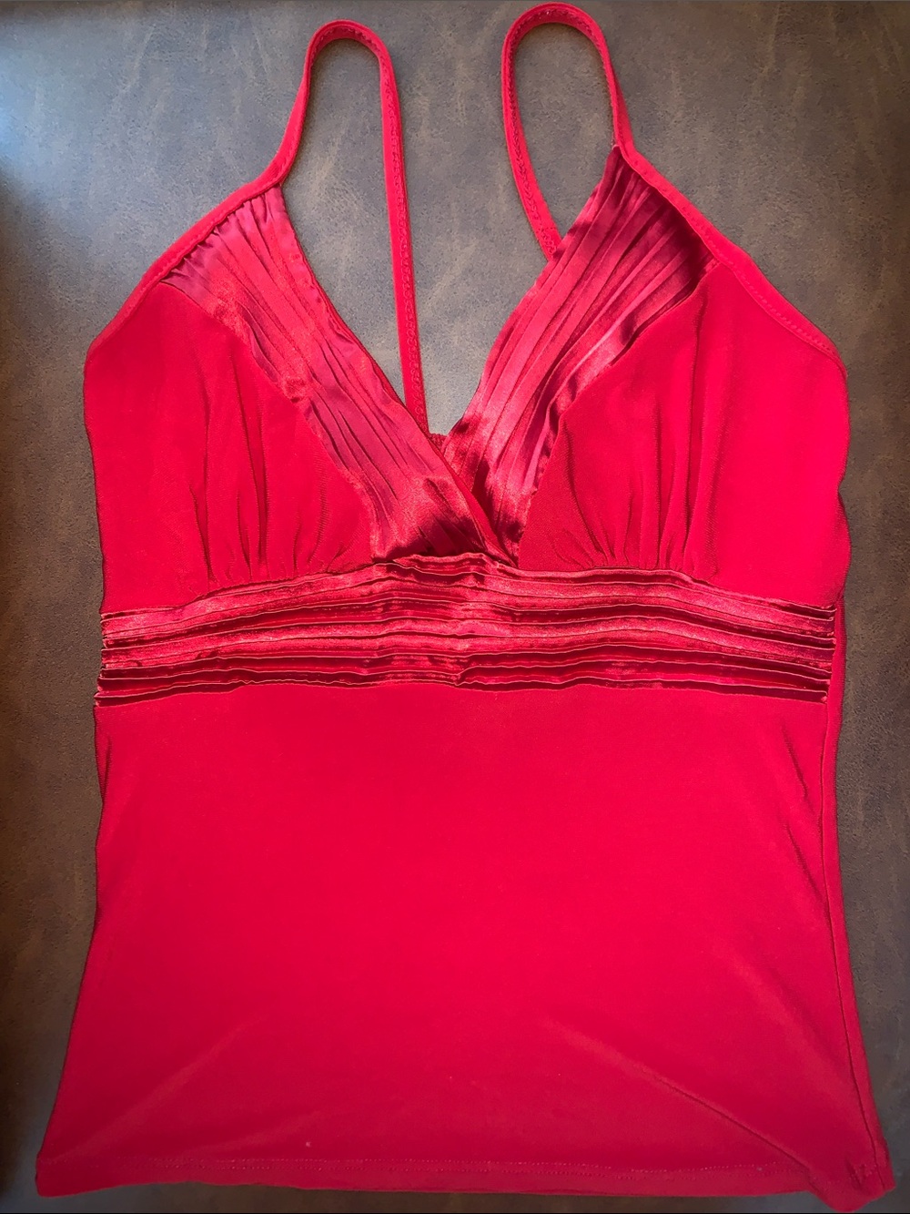 Red V-Neck Top